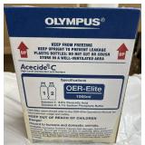 MSRP $300 NEW Olympus 1065mL Acecide-C OER-Elite High-Level Disinfectant and Sterilant -peracetic acid-based (PAA) chemical germicide designed for the Olympus OER-Elite endoscope reprocessor Box Has W