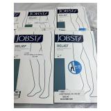 MSRP $400 Lot of 8 NEW Jobst RELIEF Knee Cut Medical Compression Stockings and Professional Activa CoolMax Athletic Socks