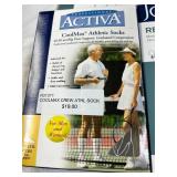 MSRP $400 Lot of 8 NEW Jobst RELIEF Knee Cut Medical Compression Stockings and Professional Activa CoolMax Athletic Socks