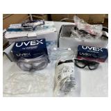 Fabulous Lot of NEW Mixed Brand Protective Safety Goggles and Glasses (Honeywell Uvex, 3M, CJ, McKesson)