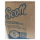 1 Case (4000 Towels) NEW Scott 01840 9.2" x 9.4" Multi-Fold Paper Towels with Absorbency Pockets - White - Fits Universal Dispensers - Box Has Damage On Corner!