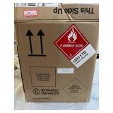 NEW In Open Box Blue Metal Drum With Sealed Lid - Seems Empty Vessel...