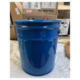 NEW In Open Box Blue Metal Drum With Sealed Lid - Seems Empty Vessel...