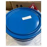 NEW In Open Box Blue Metal Drum With Sealed Lid - Seems Empty Vessel...