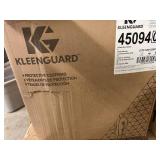 MSRP $350 = 1 Case (24 each) NEW Kleenguard 45094 Blood and Chemical Splash Protection Hooded & Booted Denim Coveralls - Size XL Blue