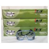 3 NEW Boxes (36 Pairs/Goggles) iNOX Pulsar 1790C Hazmat Safety Goggles -Anti-Fog Clear Lenses, UV & Impact Resistant, Splash Protection, Fits Over Glasses, ANSI Z87.1 Certified, US & EU Standa