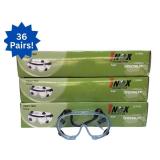 3 NEW Boxes (36 Pairs/Goggles) iNOX Pulsar 1790C Hazmat Safety Goggles -Anti-Fog Clear Lenses, UV & Impact Resistant, Splash Protection, Fits Over Glasses, ANSI Z87.1 Certified, US & EU Standa