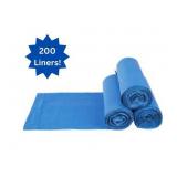 1 Case (200 each) NEW Novaplus VG4302XL 30" x 43" 1.2 Mil Rack Bag Trash Can Liner - Blue