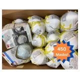 NEW Mixed Lot of 450 MASKS 3M N95 Particulate Respirators Various Styles  Disposable, NIOSH-Approved 95% Filtration, Adjustable Nose Clip, Cushioned Fit, Advanced Microfiber Filter Media –Ideal for 