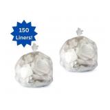 1 Case (150 each) NEW Novolex Z8048UN 40" x 48" 40-45 Gallon Heavy Duty High Density Flatpack Can Liners