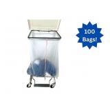 WOW I Want This!! 1 Case (100 each) NEW 1126330 26" x 33" Standard Duty Hot Water Soluble Laundry Hamper Bags - Throw Clothes With Bag In Laundry & Bag Dissolves In Hot Water!! Fits 20 gallon can 