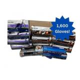 MSRP $350 = 12 boxes - 1600 Gloves Total NEW Mixed Premium Police EMS Brand Nitrile Gloves Mostly Size M - Microflex, Curaplex,**Check Out The Halyard Black-Fire- details in description!!!