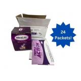 1 Case (24Packets/Case) NEW MiraLAx Polyethylene Glycol 3350 Mix-In Pax Powder for Solution Osmotic Laxative - Relieves Occasional Constipation/Irregularity - Case Has Coupons