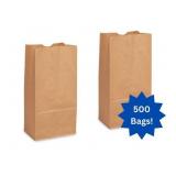 2 Cases (500 each per case) NEW Uline S-7082 Kraft Grocery Bags