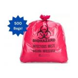 1 Case (500 each) NEW Cardinal Health WBH19x23R 19" x 23" Hazardous Waste Bag