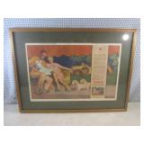(A-4) Framed Vintage 1929 The Satur...