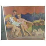 (A-4) Framed Vintage 1929 The Satur...