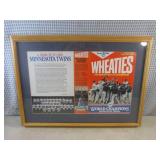 (A-4) Framed Vintage 1987 Minnesota...