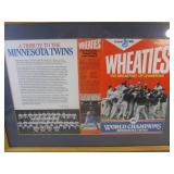 (A-4) Framed Vintage 1987 Minnesota...