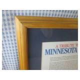 (A-4) Framed Vintage 1987 Minnesota...