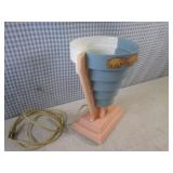 (FS) Vintage Kids Lamp 9" Tall - Wo...