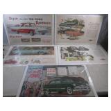 (B-1) 5 Vintage Larger Car Advertis...