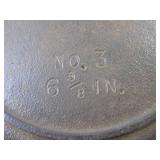 (H-1) Cast Iron 6 5/8 Inch No. 3 Pa...