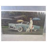 (EC1) 4 Prints Of Vintage Cars 23" ...