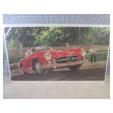 (EC1) 4 Prints Of Vintage Cars 23" ...