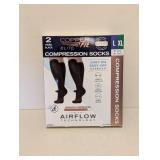 COPPERFIT ELITE COMPRESSION SOCKS L/XL 2PK.