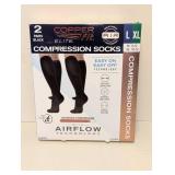 COPPERFIT ELITE COMPRESSION SOCKS L/XL 2PK.