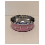 (3) ASSORTED DOG ITEMS (2 BOWLS, 1 HARNESS)