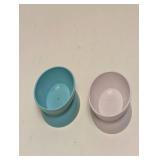 (3) KITTY BOWLS