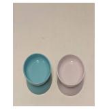 (3) KITTY BOWLS