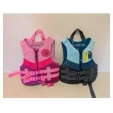 (2) CHILDREN BODY GLOVE LIFE JACKETS (BOY/GIRL)