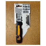 Dewalt Push and Flip Folding Lock-Back Utility Knife with Blade Storage -NEW - MSRP $15