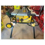DEWALT 15 Amp Corded 10 in. Job Site Table Saw with Rolling Stand NEW, Opened box - MSRP $699