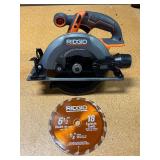 Ridgid 18V SubCompact Brushless Cordless 6-1/2 in. Circular Saw + 1 Blade- NEW-no box- R8655 MSRP $153