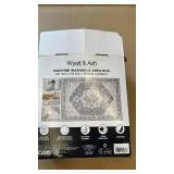 Wyatt & Ash Machine Washable Area Rug 5ft 3in x 7ft 5in Grey