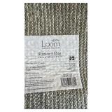 Loom Runner Rug 2ft x 7ft Gray Woven Polyester