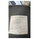 Everest 30x96 Inch Polyester Runner Rug with Black/Gray and White Geometric Design