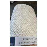 Off the Loom Vera Loop Cream Runner Rug 2 ft x 7 ft