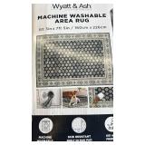 Wyatt & Ash 5’3” x 7’5” Machine Washable Area Rug - no box