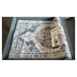 Wyatt & Ash Runner Rug 24in x 72in Machine Washable Rose Pattern