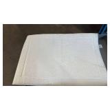 Textured White Cotton Bath Mat
