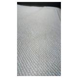 Textured White Cotton Bath Mat