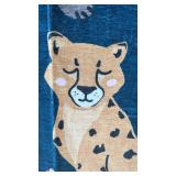 Velveteen Area Rug 4ft x 6ft Jungle Fun Multi Animal Design