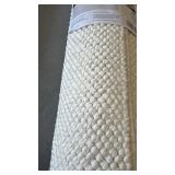 Off the Loom Cream Woven Runner Rug 2ft x 7ft