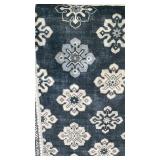 Wyatt & Ash Blue and White Patterned Area Rug