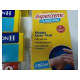 Asper creme, Preparation H and Cori...